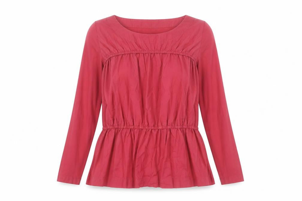 Carolyn Donnelly Womens Red Long Sleeve Tunic Blouse UK S