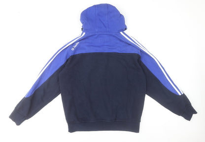 Close-up detail of O'Neill Men’s Blue Pullover Hoodie Small Logo Sportswear