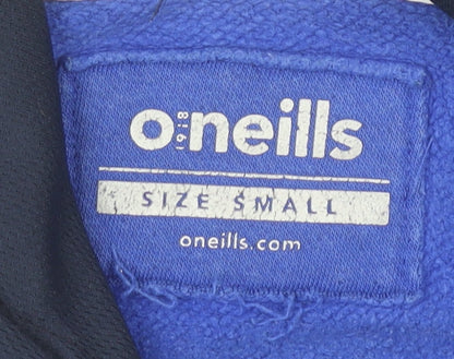 Brand and care label for O'Neill Men’s Blue Pullover Hoodie Small Logo Sportswear