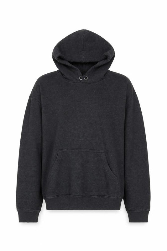 H&M Men's Black Small Pullover Hoodie Cotton Blend Fleece