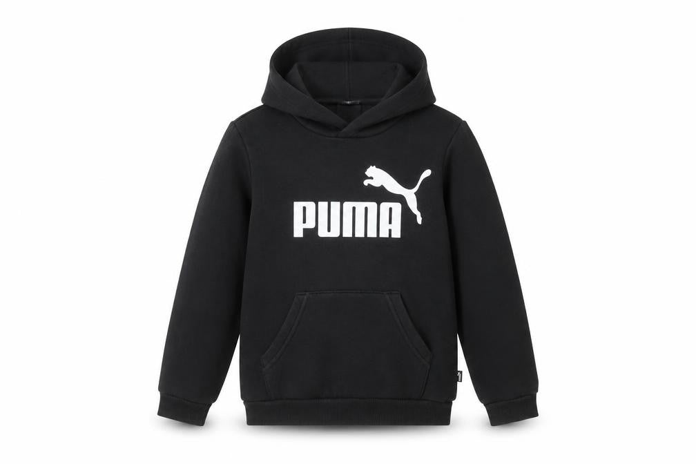 Puma Boys Black Pullover Hoodie 7-8 Years Logo Sports Casual