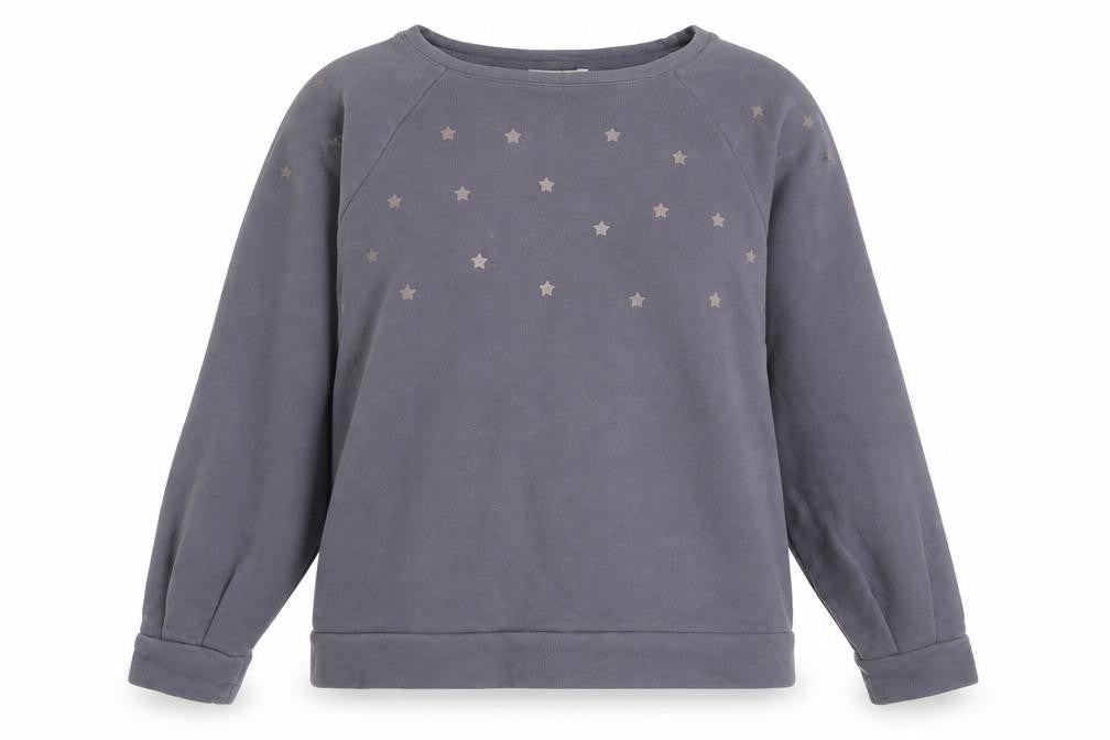 Pure Collection Womens Grey Cotton Star Print Sweatshirt UK 16