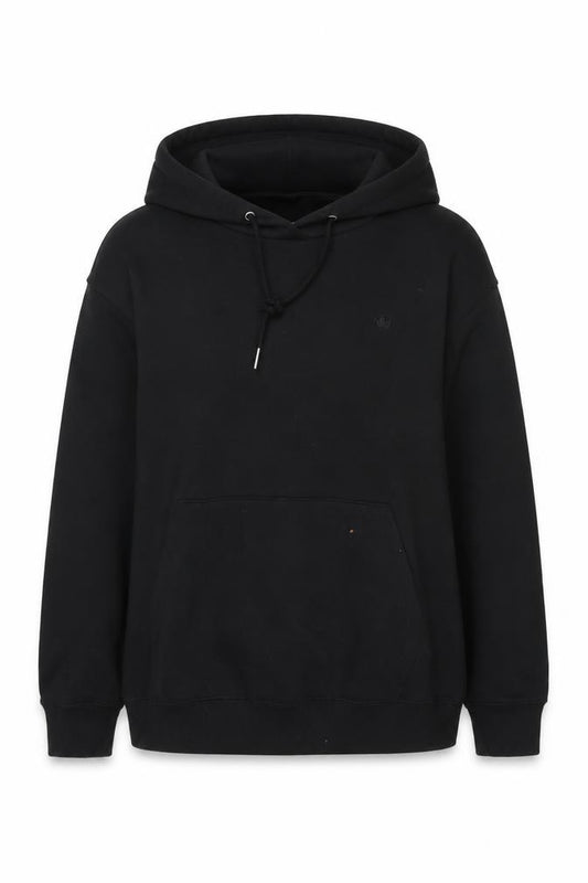 Adidas Womens Black Hoodie Size 12 Pullover Logo Regular Fit