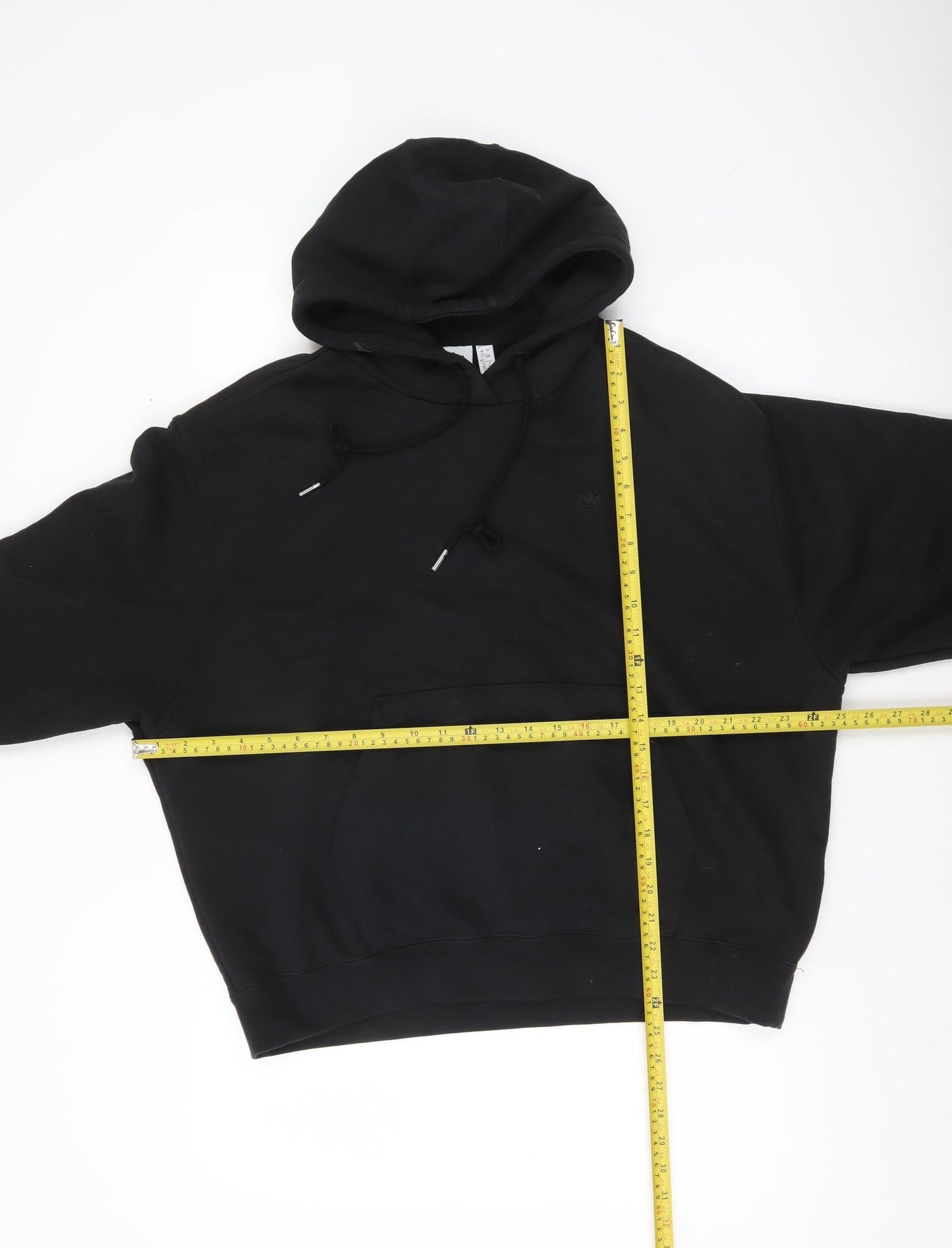 Adidas Womens Black Hoodie Size 12 Pullover Logo Regular Fit