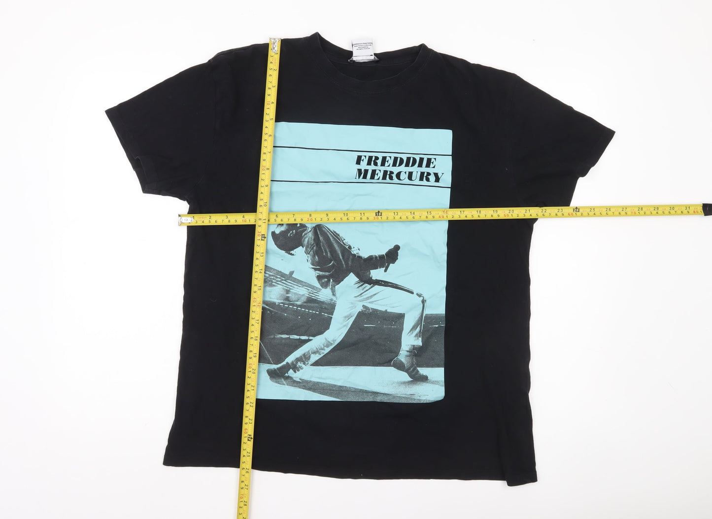 Zara Men Black Freddie Mercury Graphic Band T-Shirt Size M