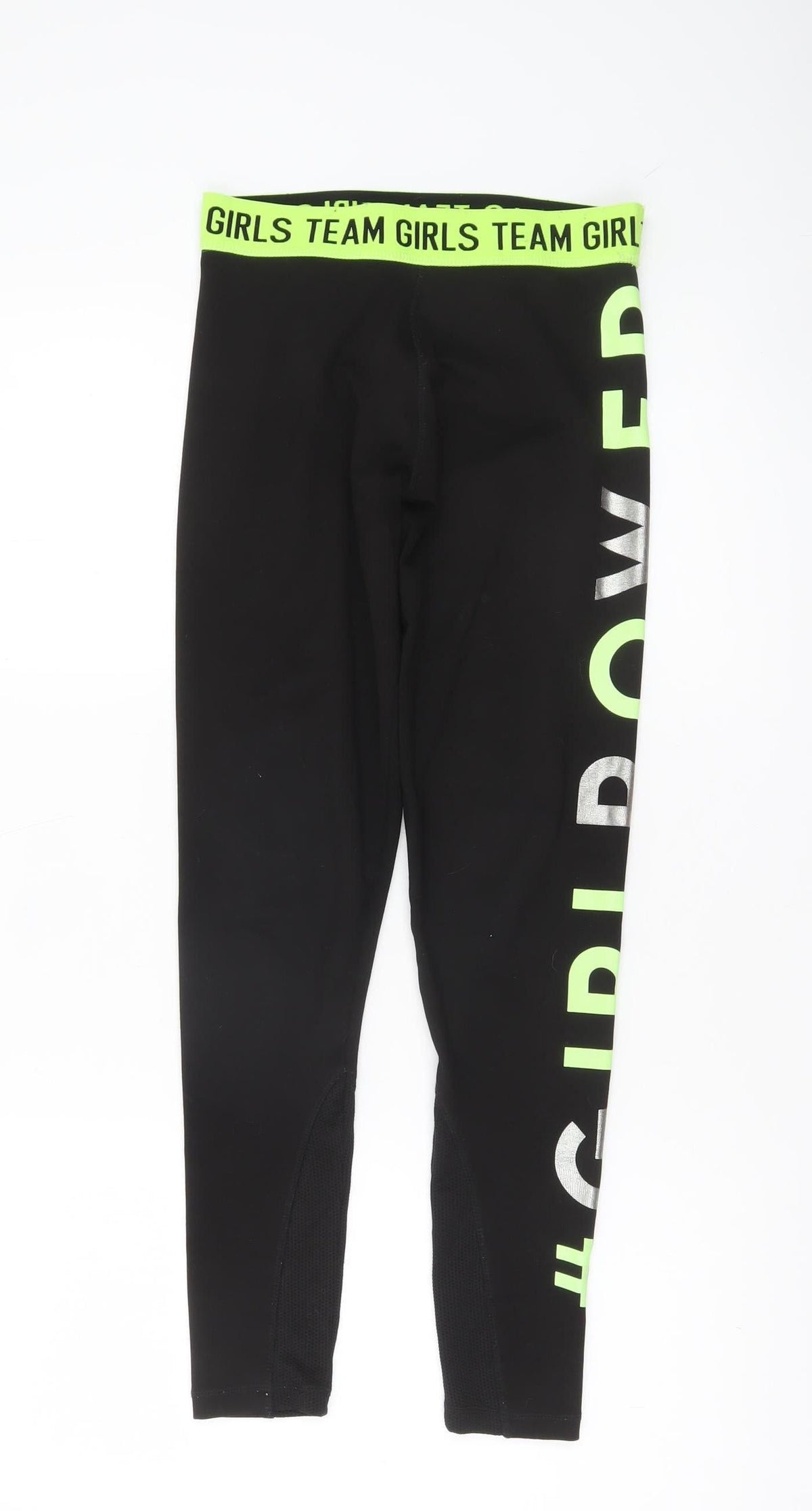 Dunnes Girls Black Ankle Leggings M #GirlPower Sports Activewear
