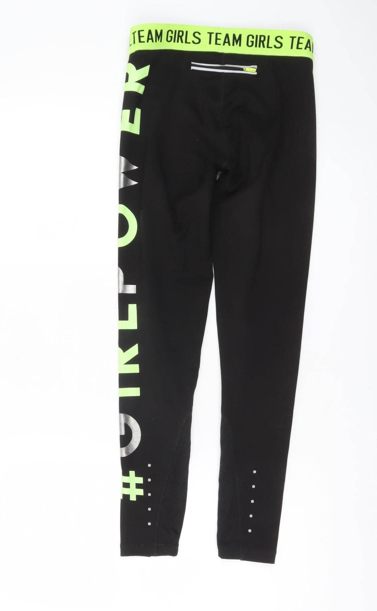 Dunnes Girls Black Ankle Leggings M #GirlPower Sports Activewear