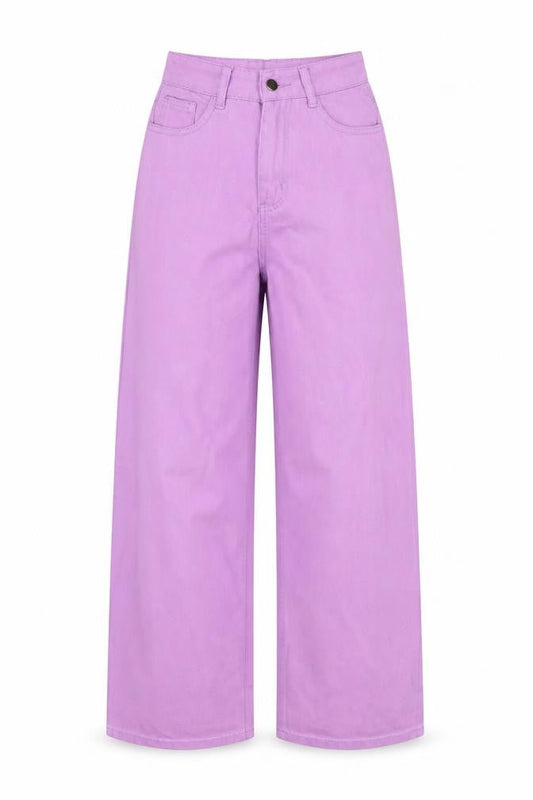 SHEIN Womens Purple Wide-Leg High Rise Jeans Size 8