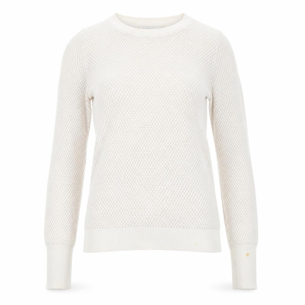 Zara Women Ivory Knit Pullover Jumper Size 8 Crew Neck Long Sleeve