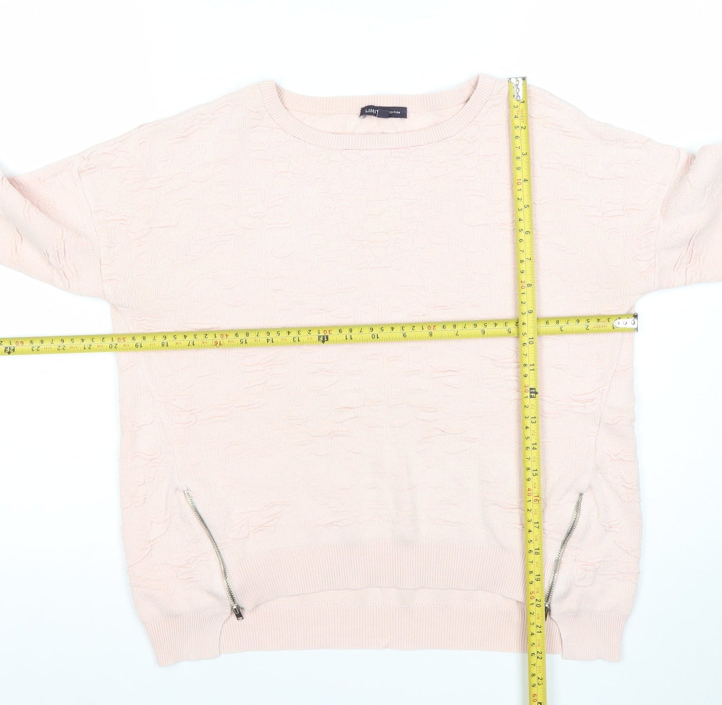 Marks and Spencer Women’s Pink Cotton Jumper Size 8 Pullover Knit