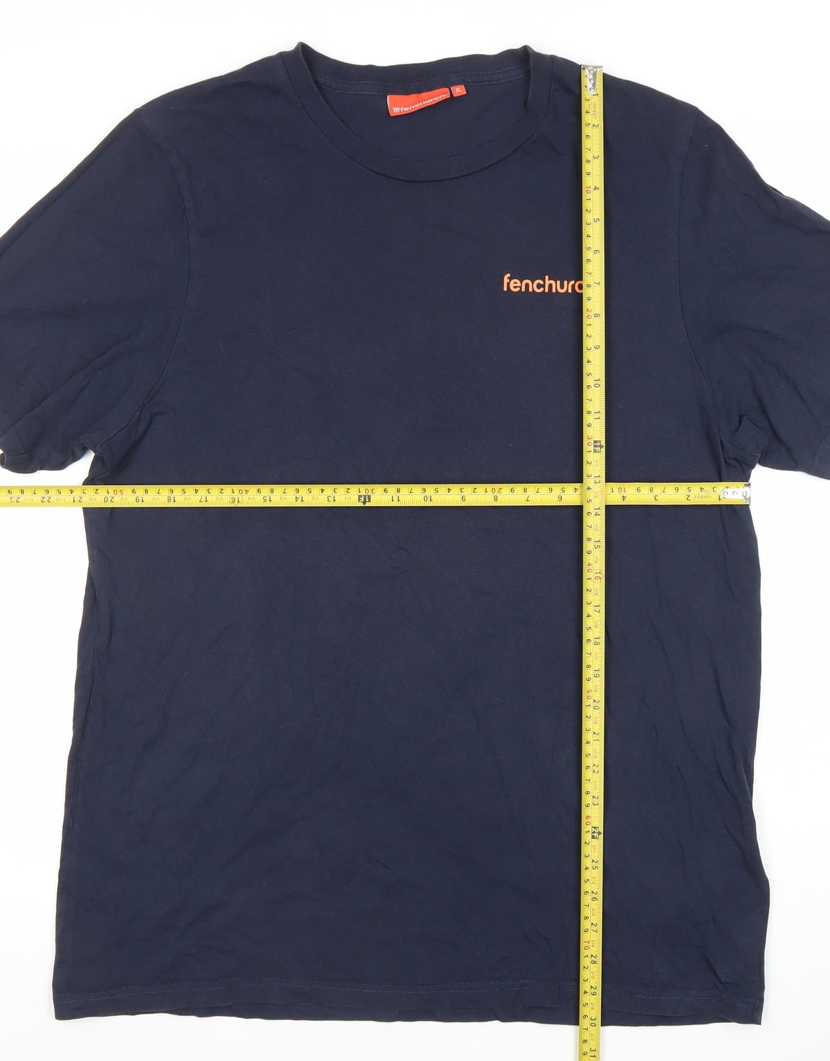 Fenchurch Men’s XL Blue Graphic Print Cotton T-Shirt