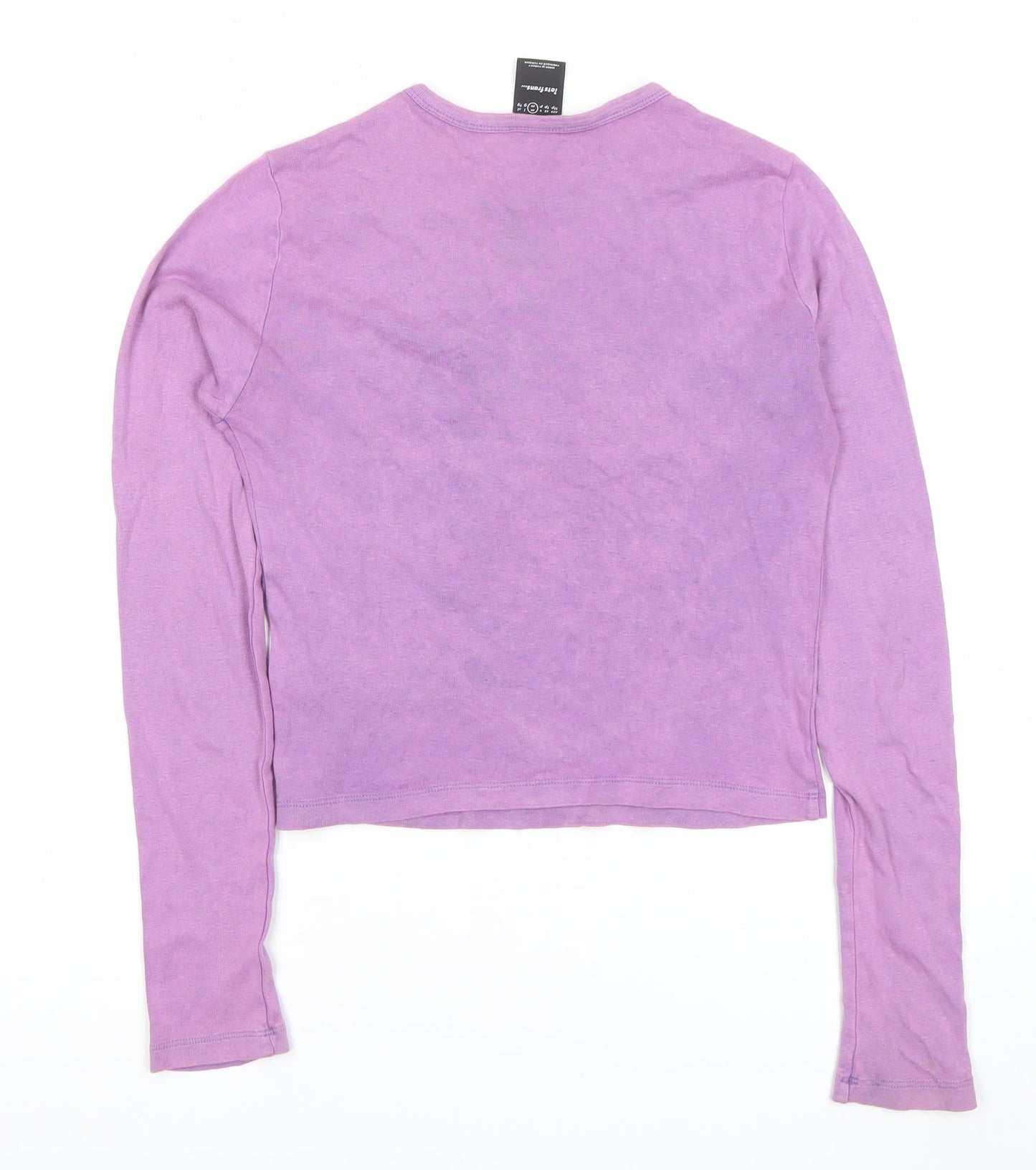 iets frans Women Purple Long Sleeve Cotton Jersey T-Shirt Size M