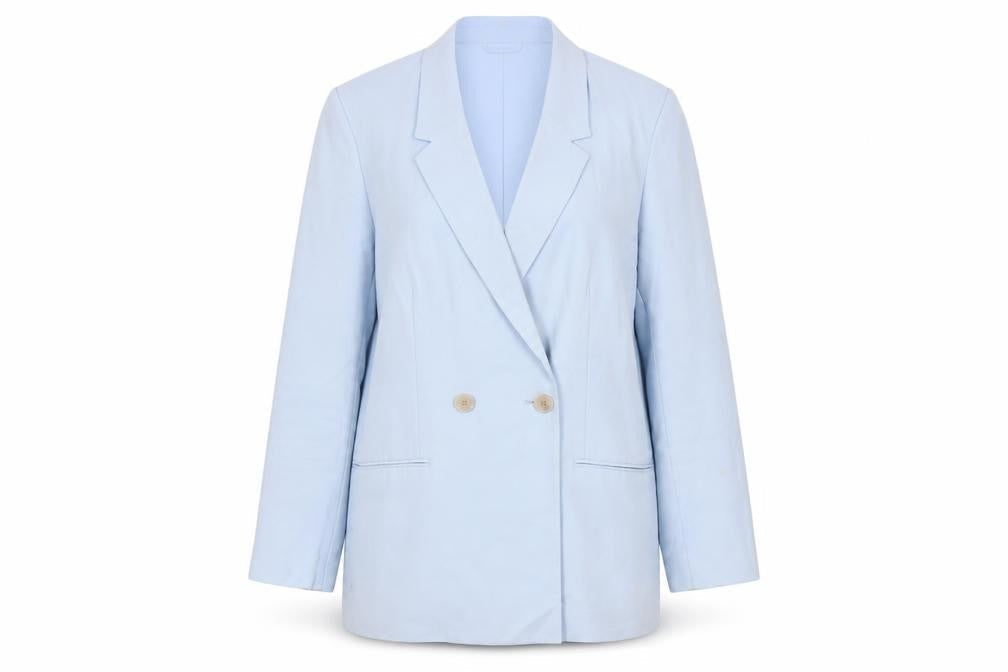 H&M Women’s Blue Double-Breasted Blazer Size 12 Regular