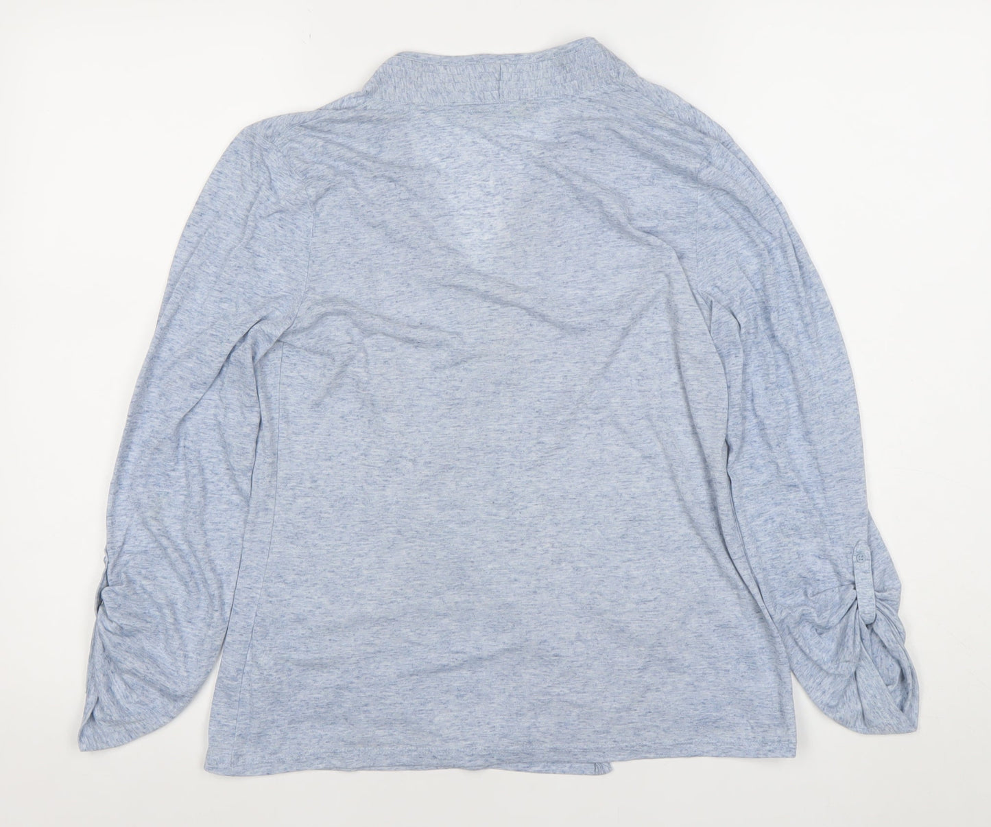 Marks and Spencer Womens Blue Size 8 Long Sleeve Tunic Blouse