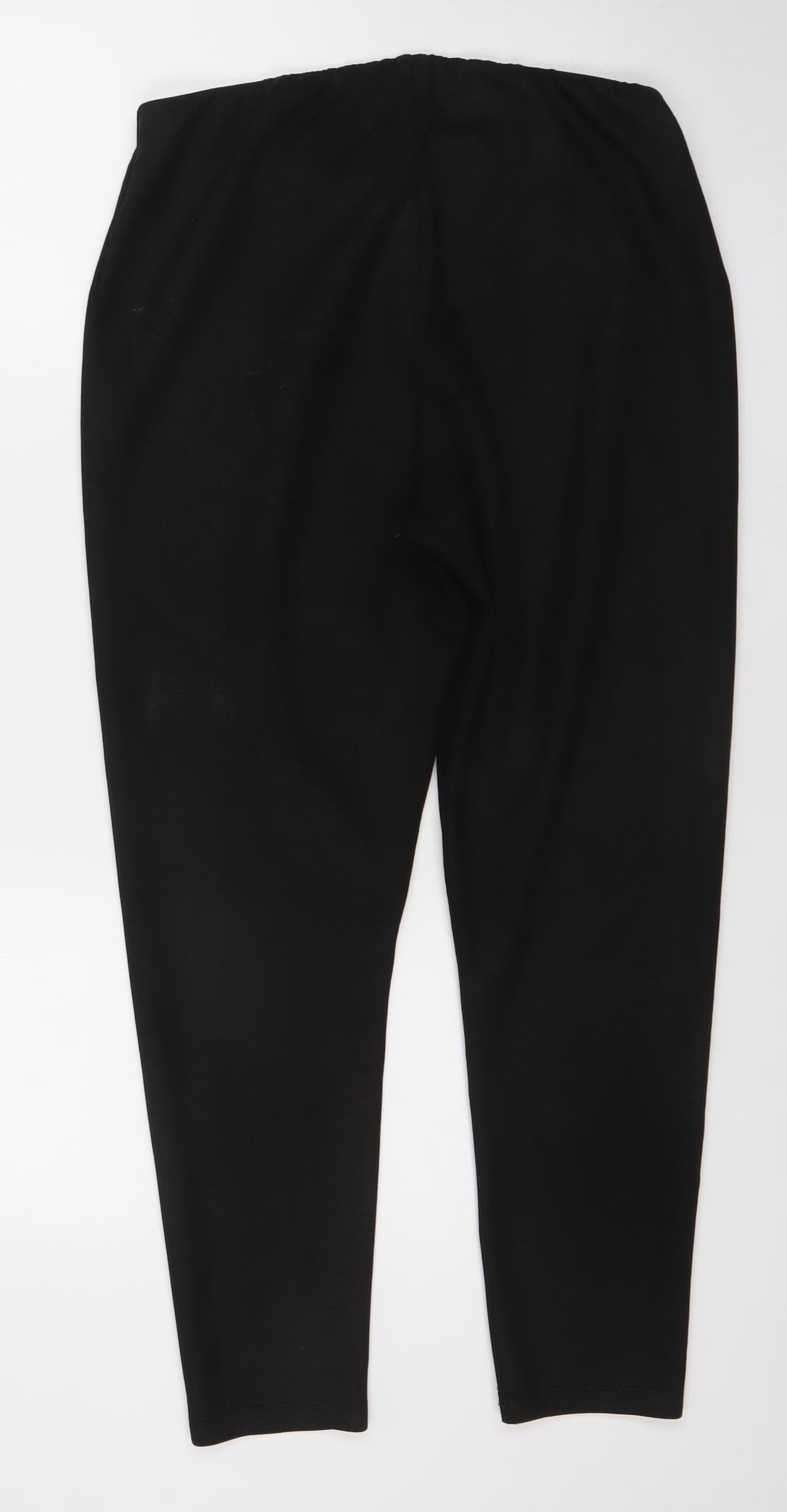 Gallery Womens Black Size 16 Slim Fit Stretch Leggings