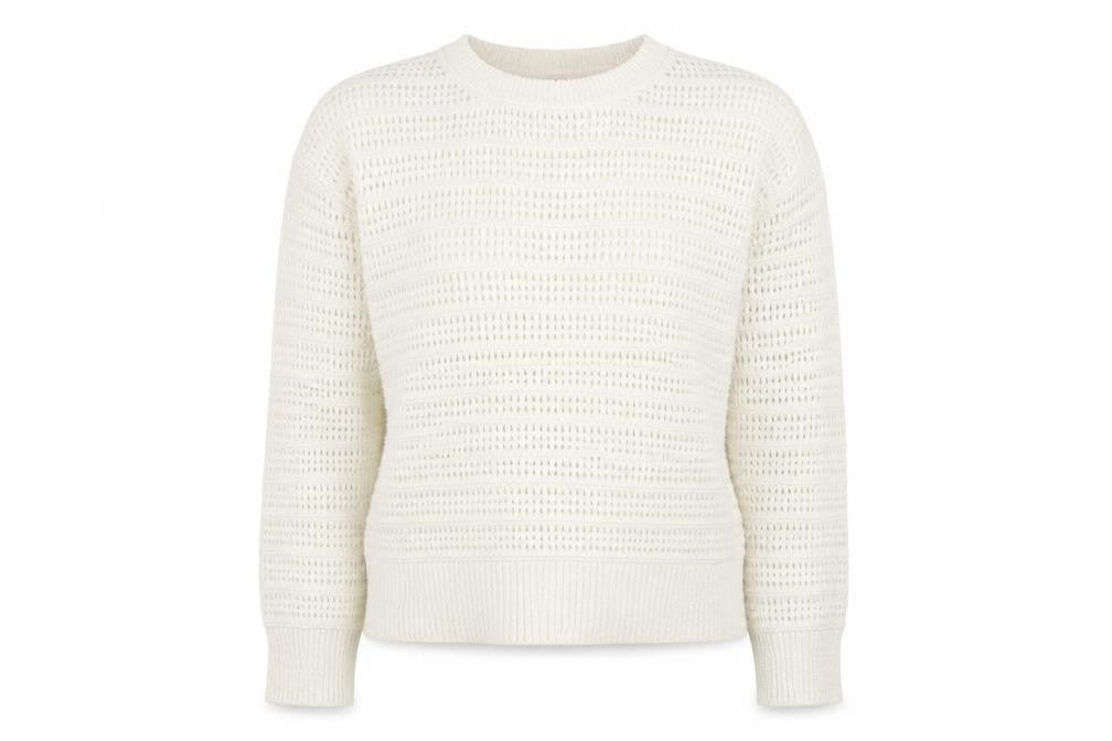 Dunnes Women’s White Medium Open-Knit Pullover Jumper M