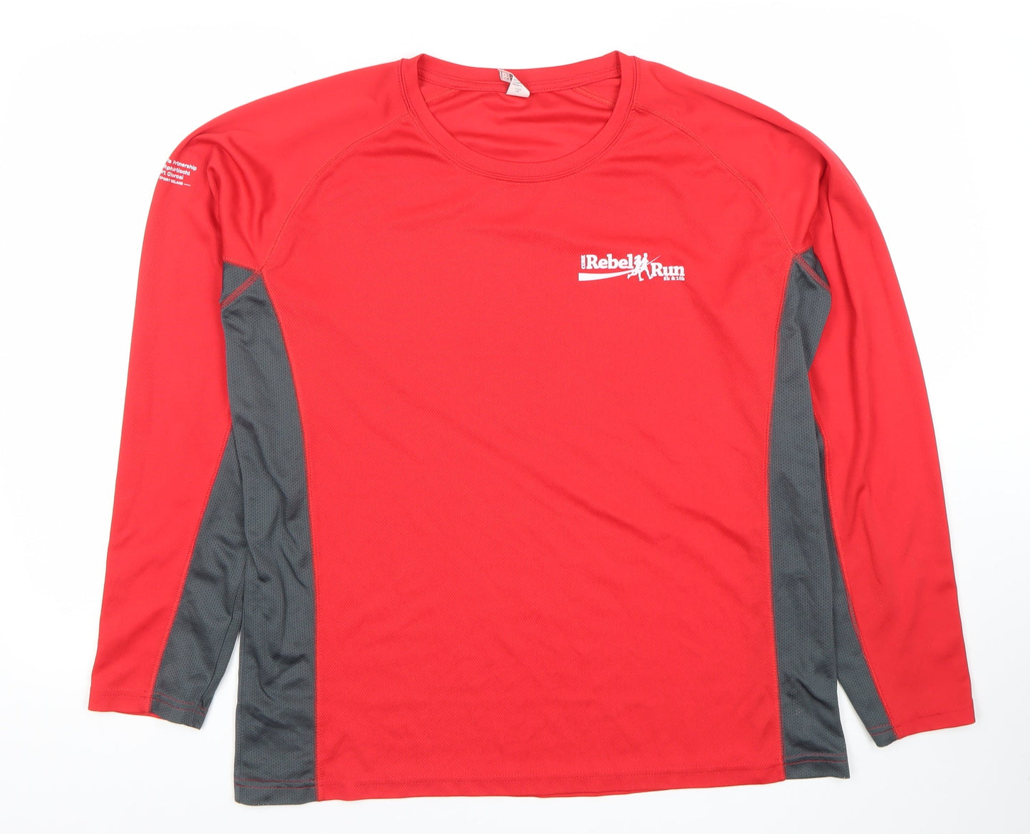 Roly Men’s Red XL Rebel Run Long Sleeve Jersey Activewear T-Shirt