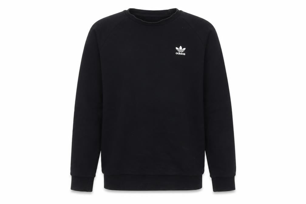 Adidas Mens Black Small Sweatshirt Pullover Crew Neck Logo Sportswear