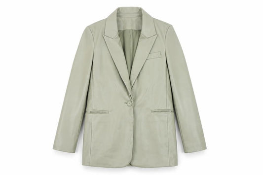 Primark Women’s Green Faux Leather Blazer Jacket Size 8