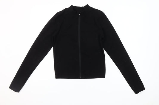 PrettyLittleThing Women’s Black Full Zip Sweatshirt UK 12 Regular