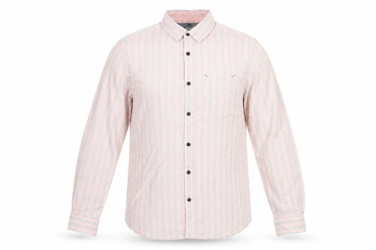 John Rocha Men’s Pink Striped Cotton Button-Up Shirt L Casual