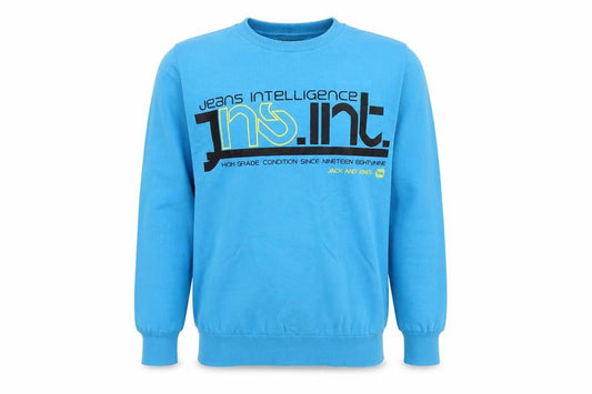 Jack & Jones Men's Blue Medium Crew Neck Pullover Graphic Jumper