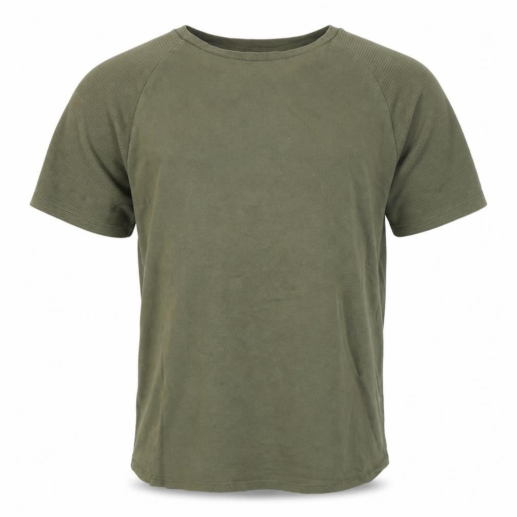 Bershka Men's Green L Crew Neck Short Sleeve T-Shirt