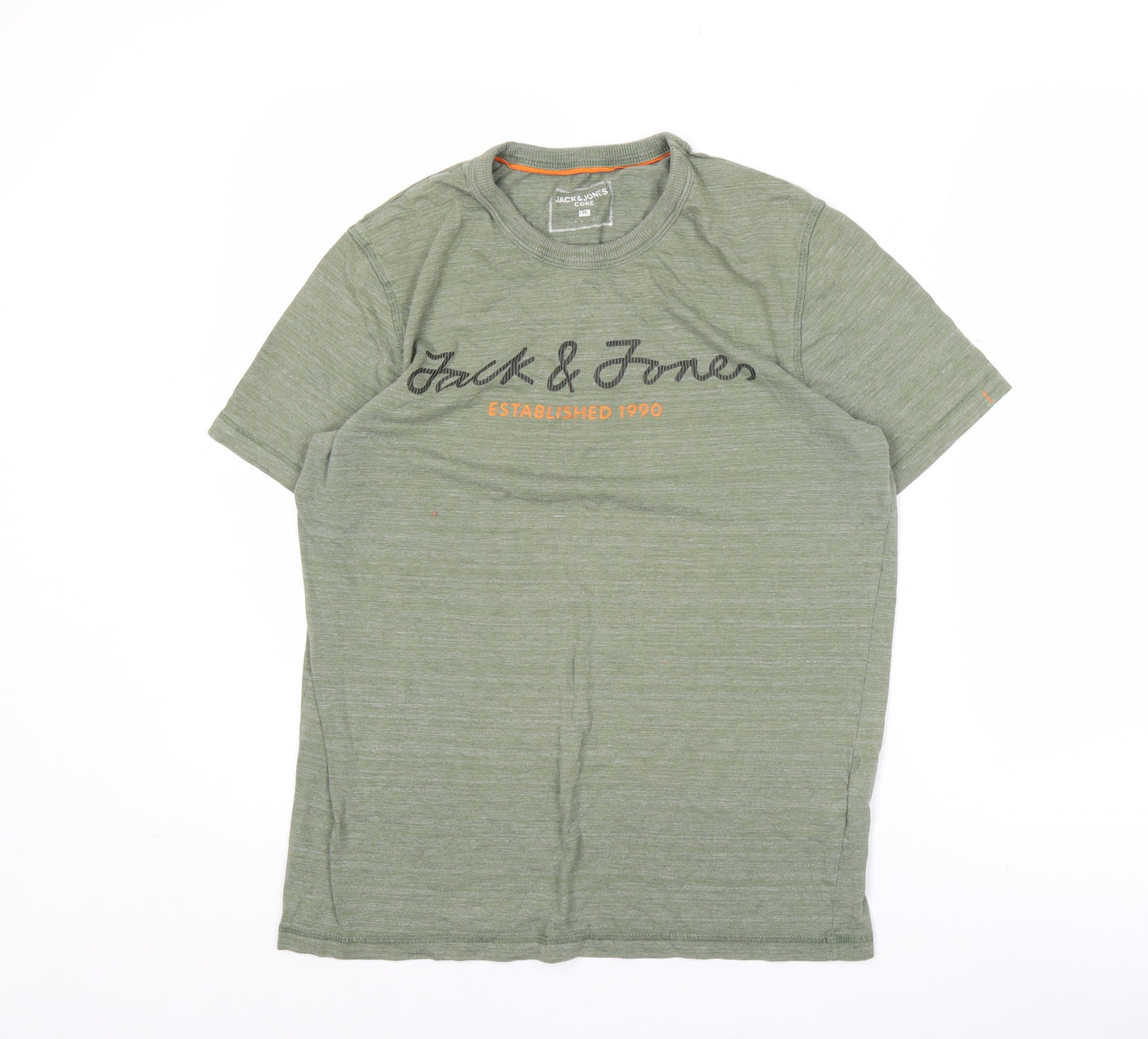 Jack & Jones Men's Green Graphic Logo T-Shirt Size M