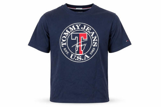 Tommy Jeans Men's Blue M Relaxed Fit Graphic Logo T-Shirt