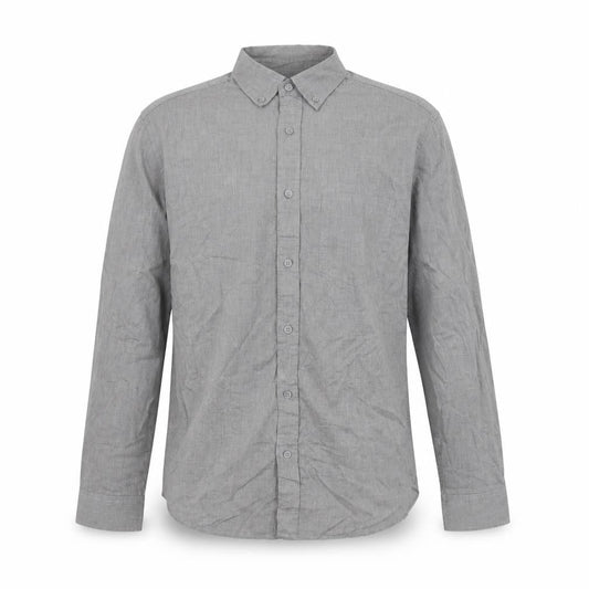 Old Navy Men’s Grey Slim Fit Long Sleeve Button-Up Shirt Size S