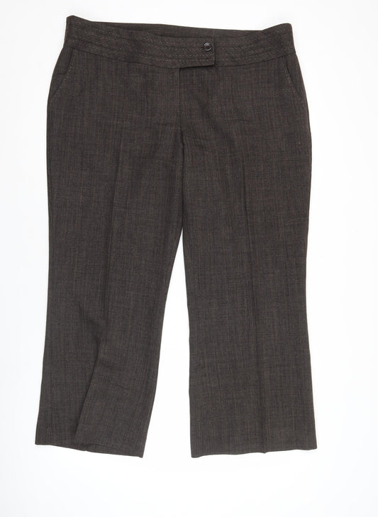 F&F Women’s Brown Straight Leg Dress Pants Size 20R Workwear