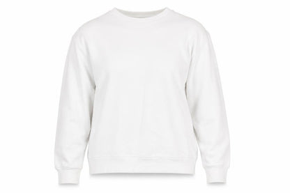 DKNY Womens White Small Logo Pullover Cotton Sweatshirt Jumper