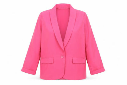 PRETTYLITTLETHING Womens Pink UK 6 Shawl Collar Blazer Jacket
