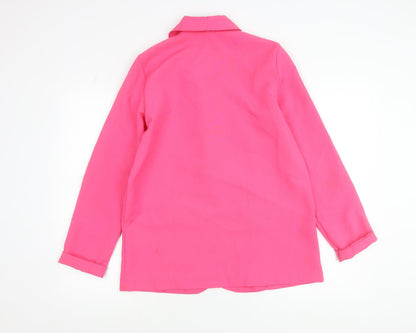 PRETTYLITTLETHING Womens Pink UK 6 Shawl Collar Blazer Jacket