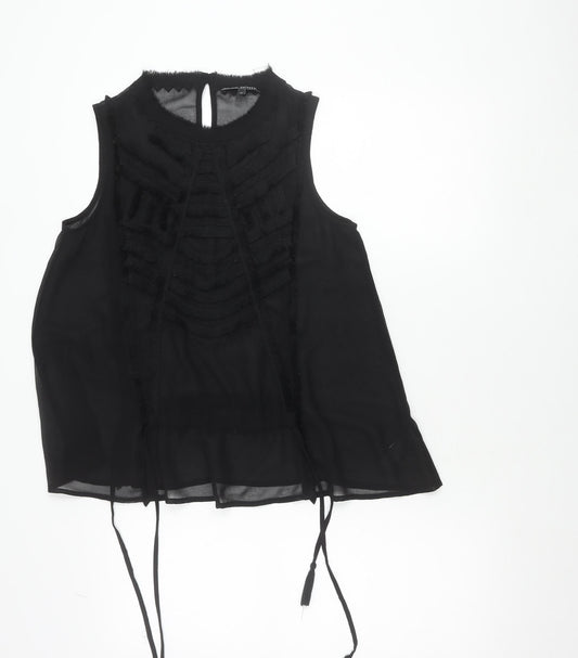 Next Petite Women’s Black Sleeveless Tunic Blouse Size 10