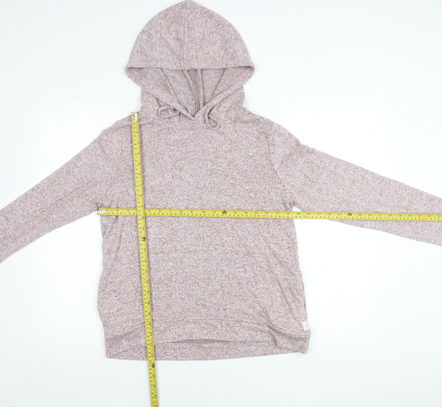 Fat Face Womens Plum Marl Hoodie UK 12 Pullover Relaxed Fit Loungewear