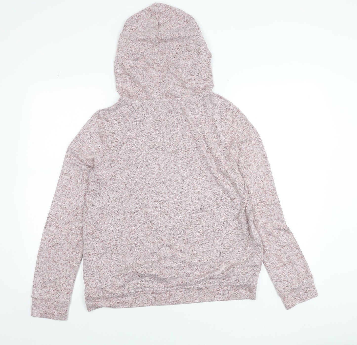 Fat Face Womens Plum Marl Hoodie UK 12 Pullover Relaxed Fit Loungewear
