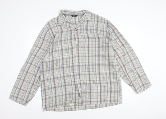 Marks and Spencer Womens Multicoloured Plaid Button-Up Shirt L
