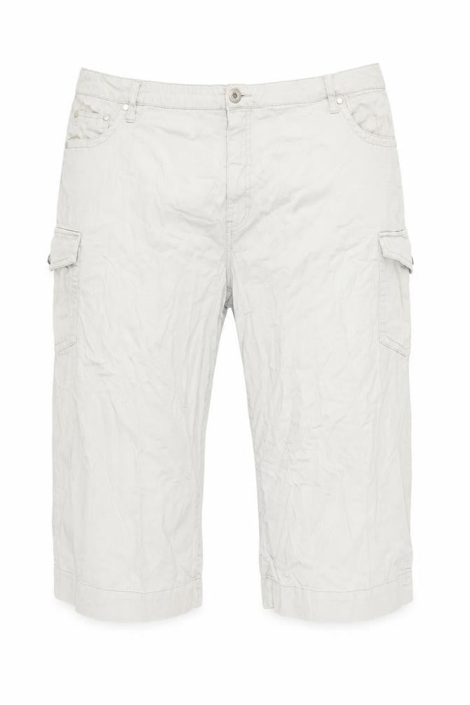 Faded Glory Unisex Beige Cargo Shorts 26W Relaxed Cotton Stretch
