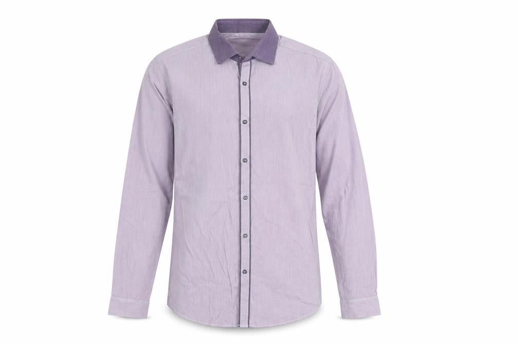 Next Men’s Purple Slim Fit Long Sleeve Cotton Shirt 14.5in