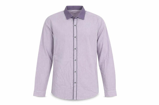 Next Men’s Purple Slim Fit Long Sleeve Cotton Shirt 14.5in
