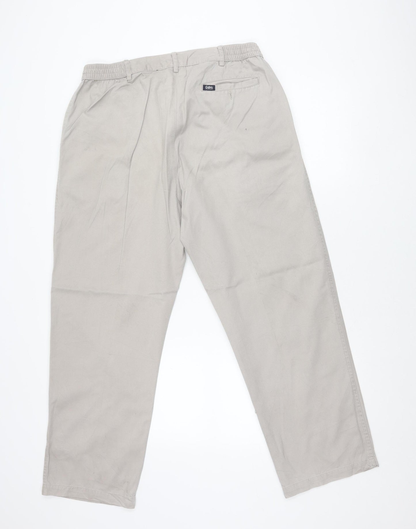 Cotton Traders Men’s Beige 36 Chino Trousers Regular Fit Casual