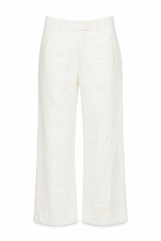 Deborah Veale Womens Ivory Size 10 Straight Corduroy Trousers