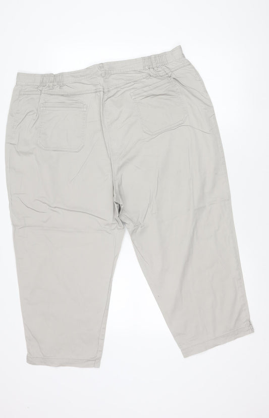 Marks and Spencer Womens Beige Chino Trousers Size 20 Regular