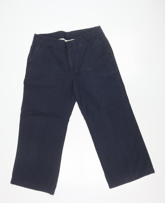 GAP Womens Blue Capri Trousers Size 8 Cotton Blend Casual