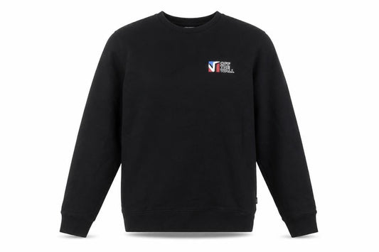Vans Women's Black Small Sweatshirt Crew Neck Cotton Logo Print