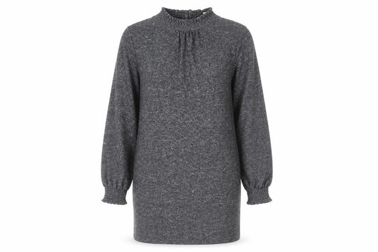 Oasis Women’s Grey Shift Dress Size S High Neck Long Sleeve
