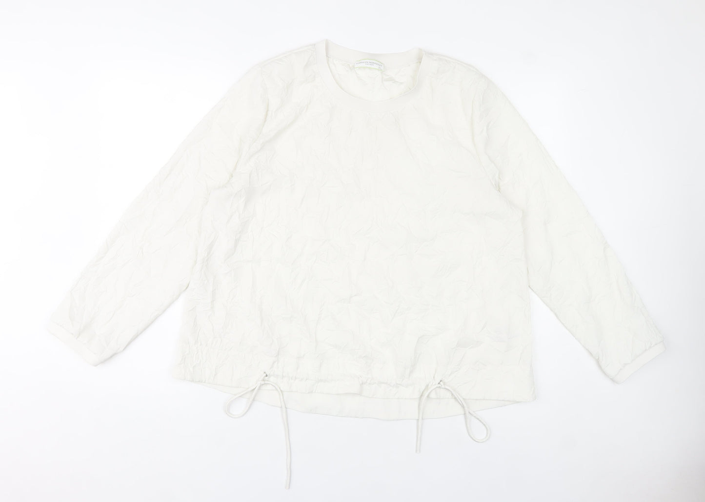 Carolyn Donnelly Women White L Long Sleeve Polyester Blouse