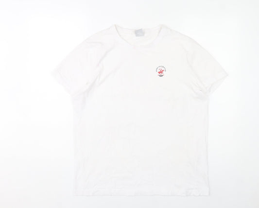 Beverly Hills Polo Club Men's White M Crew Neck Cotton T-Shirt