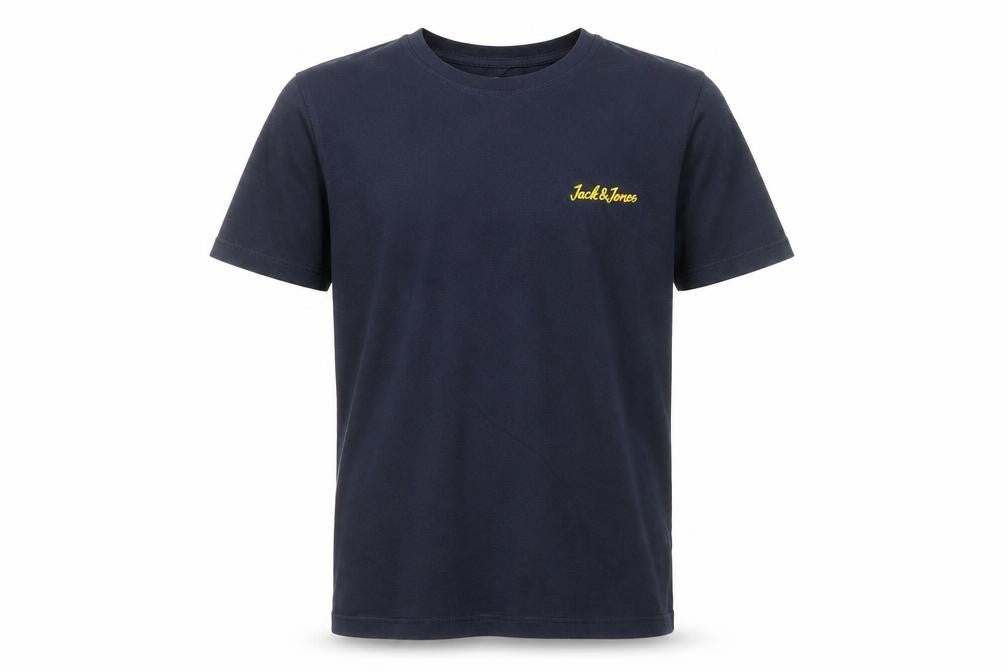 Jack & Jones Men's Blue Small Crew Neck Cotton T-Shirt
